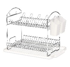 simple houseware 2-tier dish drying rack