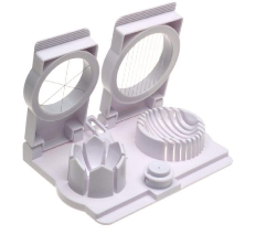Egg Slicer for Hard Boiled Eggs,Easy to Cut Egg into Slices, Wedge and  Dices, Sturdy ABS Body with Stainless Steel Wires,Non-slip Feet,Dishwasher