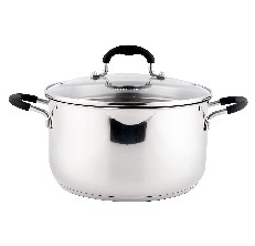  CURTA 12 Quart Large Stock Pot with Lid, NSF Listed, 3-Ply 18/8  Stainless Steel Cooking Pot, Commercial Cookware for Soup, Stew & Sauce,  Riveted Silicone Handle: Home & Kitchen