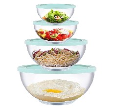 Glass Mixing Bowls Deep Cooking Baking Kitchen Dining Serving