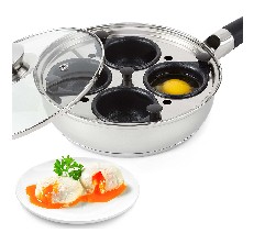Home-X - Microwave Egg Poacher, Easy-To-Use Dishwasher-Safe Poached Egg  Maker for Fast, Low-Calorie Breakfasts, Lunches and Dinner, Cooks Two Eggs  at