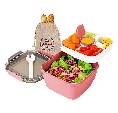 Zulay Kitchen Leak Proof Salad Dressing Container to Go with Smart Lock Design - Pink