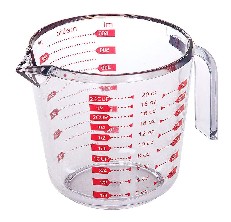 Rubbermaid Commercial Products Plastic Liquid Measuring Cups