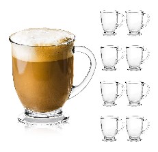 BJMEDYM Glass Coffee Mug With Lid, Ribbed Glass Mugs Set of 6, Clear Coffee  Mug, 11.5 Oz Ripple Mug …See more BJMEDYM Glass Coffee Mug With Lid