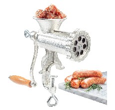 Gideon Hand Crank Manual Meat Grinder Heavy Duty Stainless Steel Blades  with Powerful Suction Base Effortlessly Grind Meat, Vegetables, Garlic