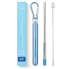 Dakoufish Plastic Straw Carrying Case,3 Packs Reusable Collapsible Box for 9-13 inch Straight Drinking Straws/chopsticks Storage Perfect for Travel