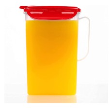 Water Pitcher, Plastic Juice Pitcher With Lid - Dishwasher Safe, BPA Free,  Colors May Vary