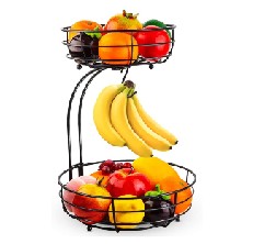 Walbest 1 Piece Plastic Fruit Vegetable Storage Basket, Stackable