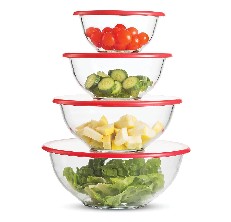 Hot Selling High Borosilicate Heat Resistant Glass Mixing Bowl Salad Bowls  with Lid - China Gold Rim Glass Salad Bowl and Hammered Glass Bowl price