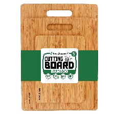 Farberware 3-Piece Bamboo Cutting Board, Set of 3 Assorted Sizes
