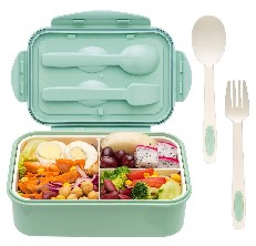 Wheat Straw Bento Box With Dividers And Lid For Microwave, Perfect