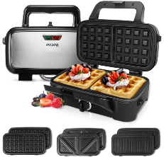 2-in-1 Mini Waffle Maker, Sandwich Maker, Toaster, Compact Multifunctional  Breakfast Machine, Even Heating, Non-stick Coating For Easy Cleaning,  Simple And Beautiful Appearance