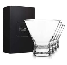 Steuben Tortoise Stemless Martini Glass, Single, High End