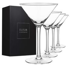Heavy Base Stemless Martini Glasses [2-pack]