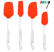 Best Quality Heat Resistant Kitchen Silicone Spatula for Baking Cooking,  Heat Resistant Small Red Full Food Silicone Spatula - China Baking and  Kitchen price