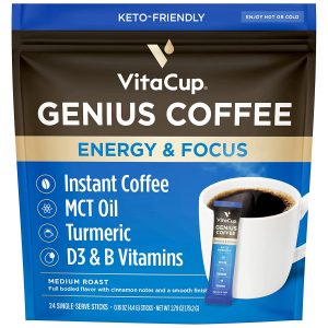 VitaCup Medium-Dark Roast Single Serve Coffee Cups, Slim Blend (60