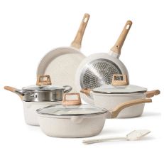 Induction Cookware Pot and Pan Set by Eva Longoria - Nonstick, Ceramic  Coatin