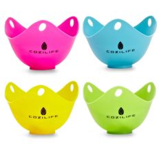henglisam Silicone Egg Poaching Cups, Perfect Poached Egg Maker, Non-Stick Poached  Eggs Cups, Microwave Egg