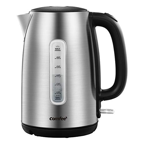 Electric Tea Kettle Double Layer Electric Kettle 1500w Fast Silent Boiling  Water Boiler Wireless Stainless Steel Hot Water Boiler Auto Shut-off Heater