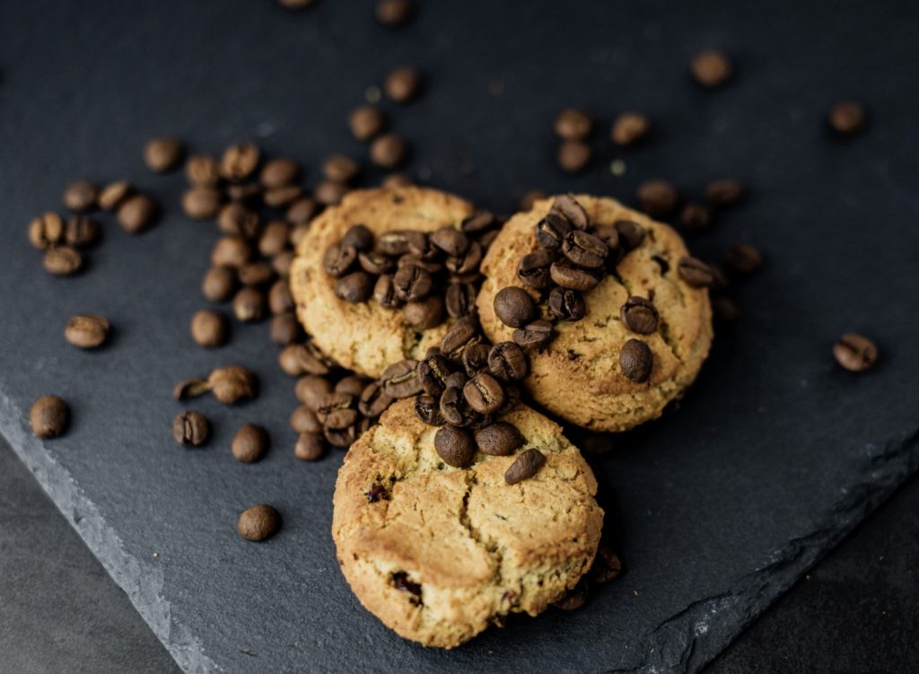 Cookies and coffee beans