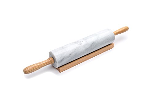 Fox Run Polished Marble Wooden Rolling Pin