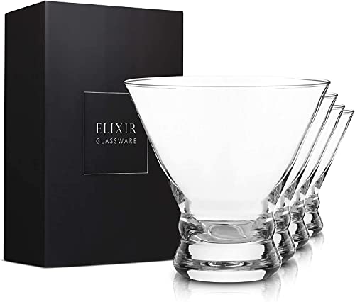 ELIXIR GLASSWARE Stemless Martini Glasses