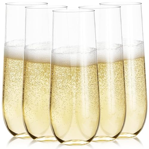 Prestee Stemless Champagne Flutes