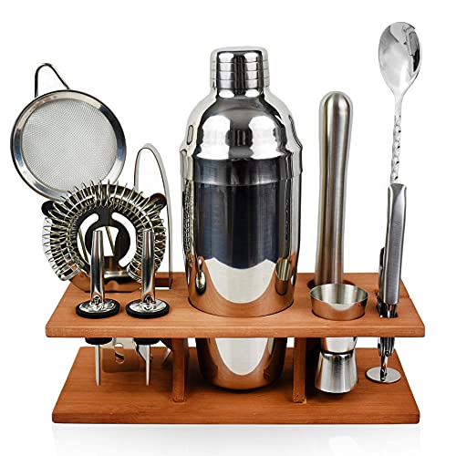 J&A Homes Black Bartender Kit With Stand