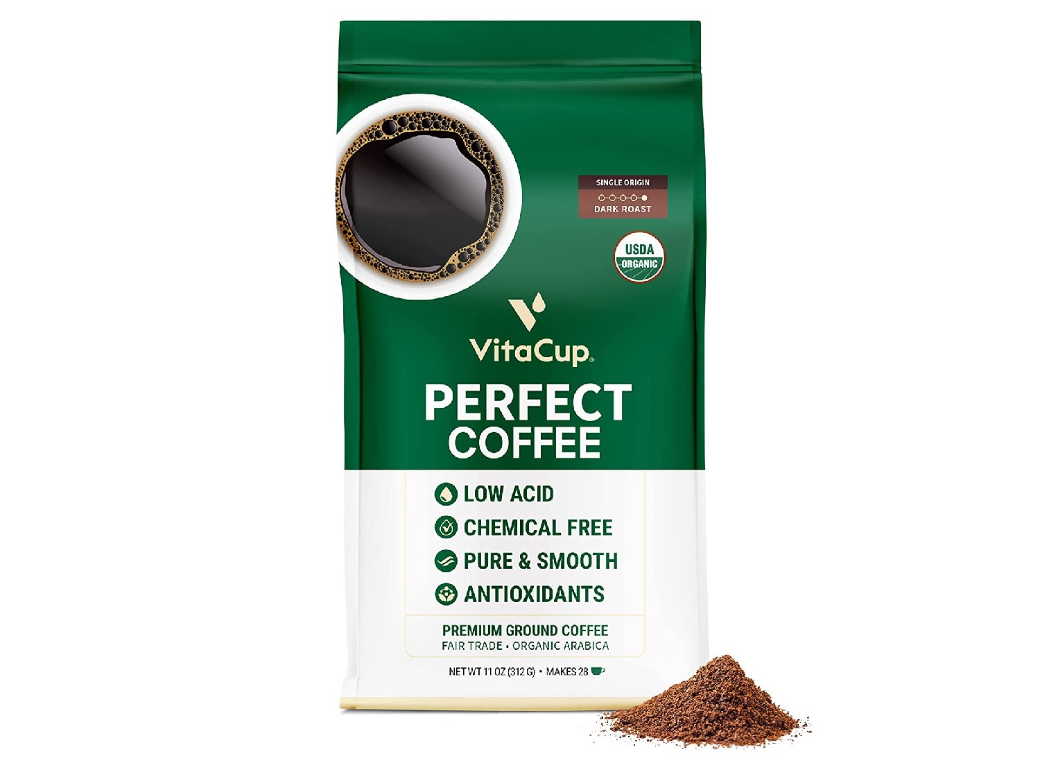 The VitaCup Perfect Low Acid Coffee Ground Review sold on Amazon