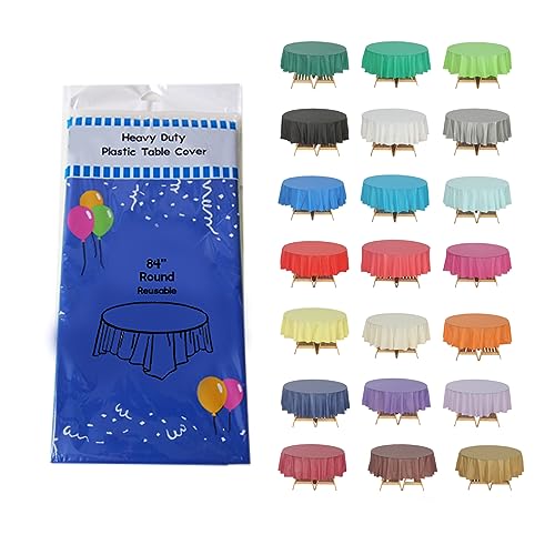 Evershine Plastic Round Plastic Tablecloth