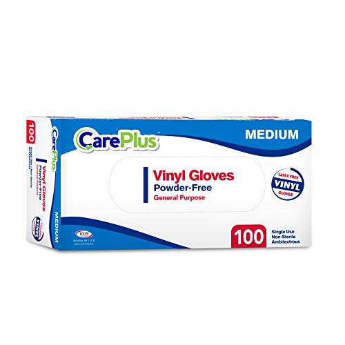 Care Plus Disposable Vinyl Food Service Gloves