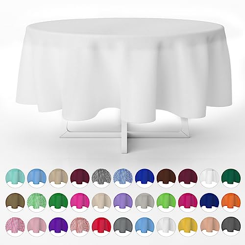 Grandipity Disposable Round Plastic Tablecloth