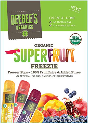 Deebee’s 100% Organic Fruit Popsicles